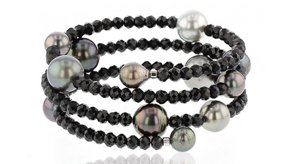 Armband met barok Tahiti parels en agaat