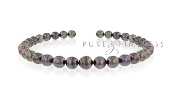 Tahiti parelketting barok parels 11-13 mm