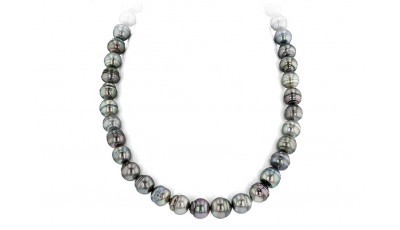 Tahiti parelketting barok parels 9-11 mm met gouden slot