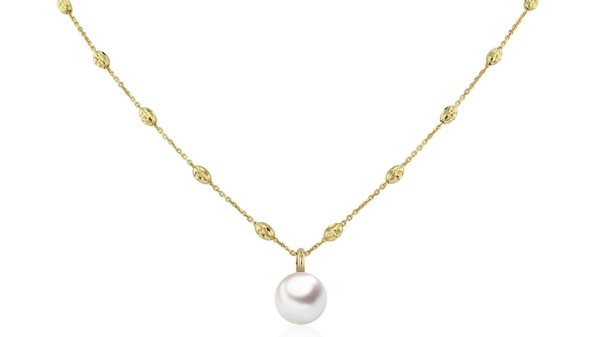 Gouden collier met Akoya parel
