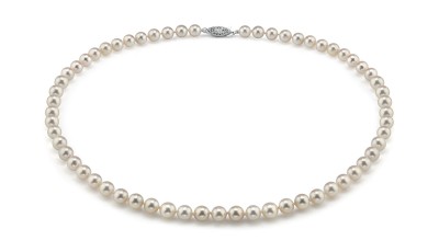 Akoya parelketting 5-5,5mm AAA, witgouden sluiting