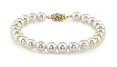 Parel armband Akoya 7,5-8 mm AA+ geelgoud