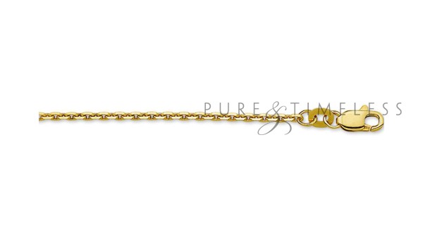 Verstelbaar anker collier geelgoud 0,8 mm 41, 43 of 45 cm