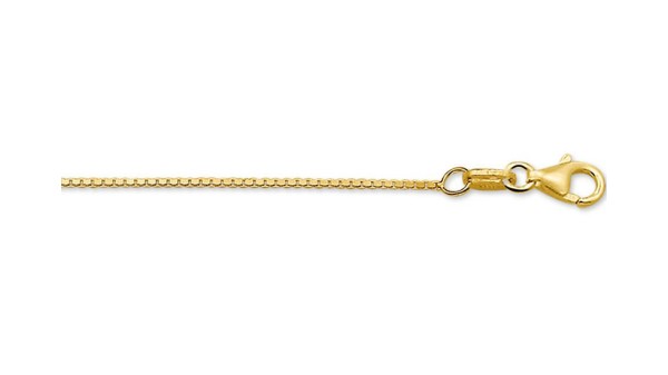 Venetiaans collier geelgoud 1,1 mm verstelbaar 41, 43, of 45 cm