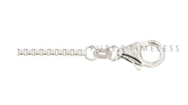 Venetiaans collier witgoud 1,1 mm verstelbaar 41, 43 of 45 cm