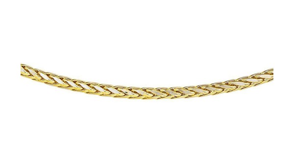 Vossenstaart collier geelgoud 1,3 mm