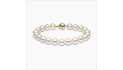 Parel armband zoetwaterparels 8-8,5 mm goud AAA