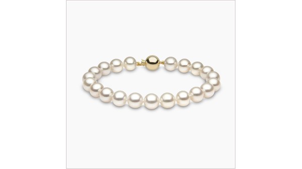 Parel armband zoetwaterparels 8-8,5 mm goud AAA