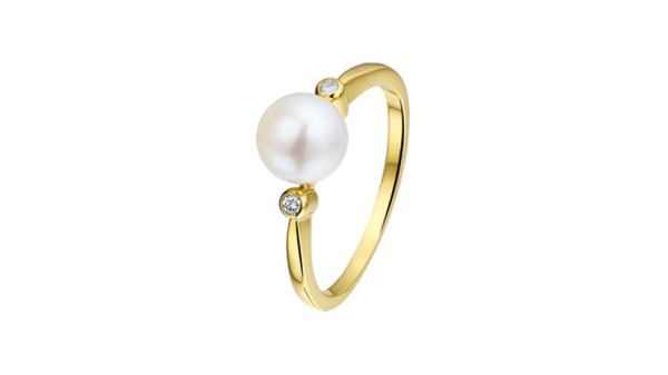 Ring parel en diamant 0.04 ct