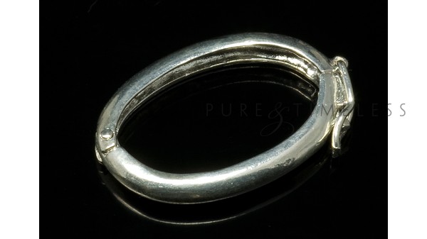 Clip in zilver voor parelcolliers