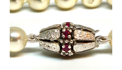 Akoya armband met robijn