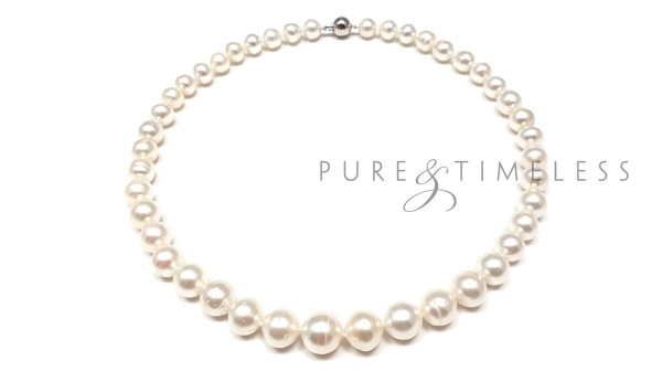 Parelketting barok Zuidzee parels met gouden sluiting