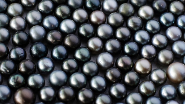Close up zwarte parels Zwarte parels close up